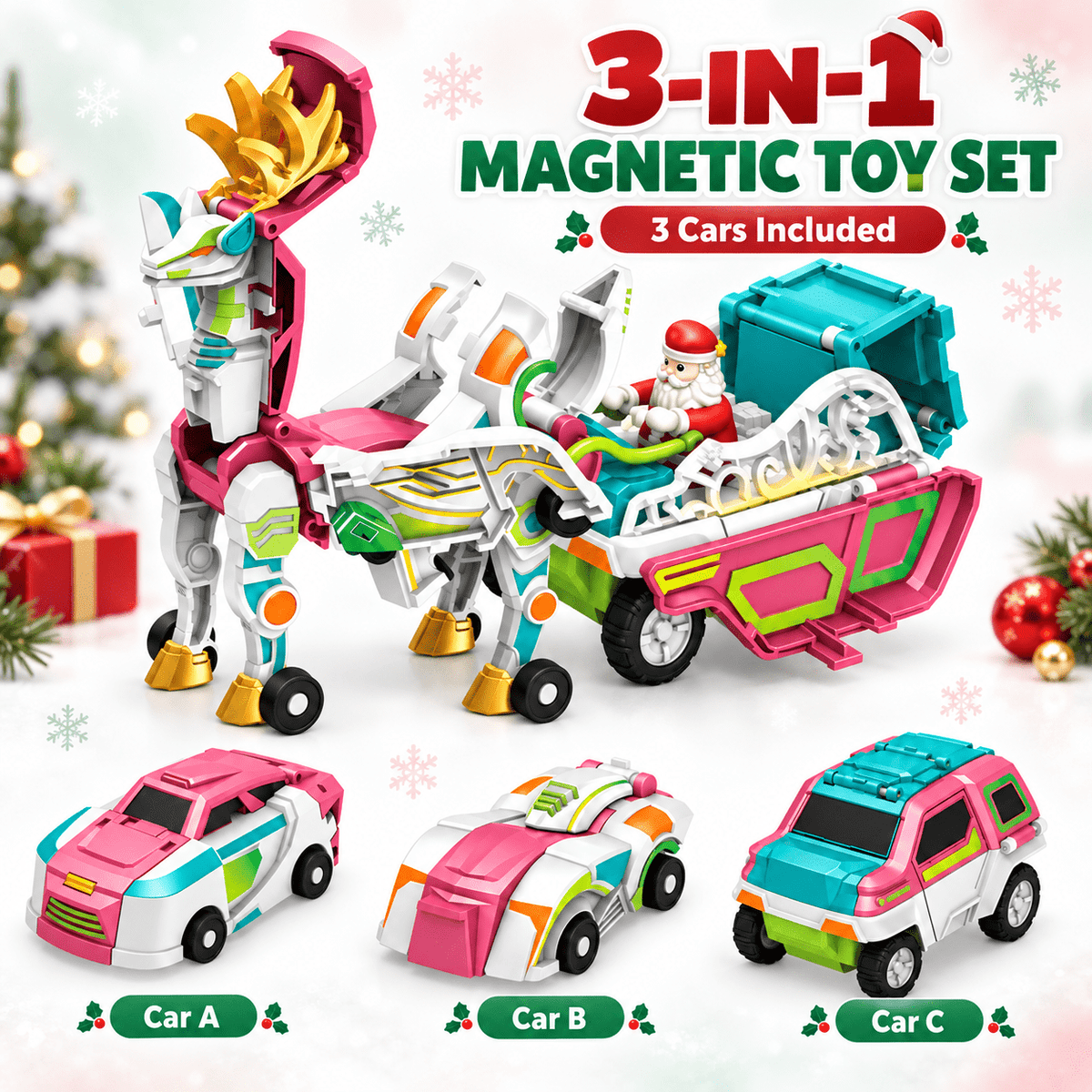 Magnetic Collision Transformable Car Toy