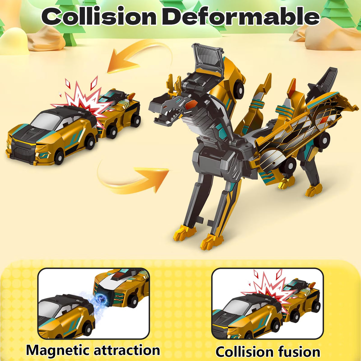 Magnetic Collision Transformable Car Toy