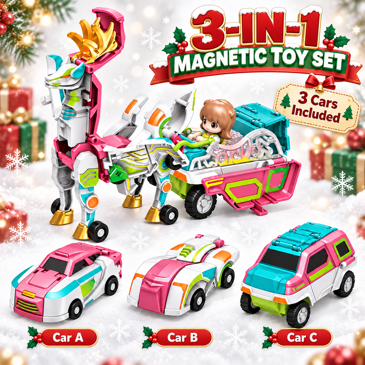 Magnetic Collision Transformable Car Toy