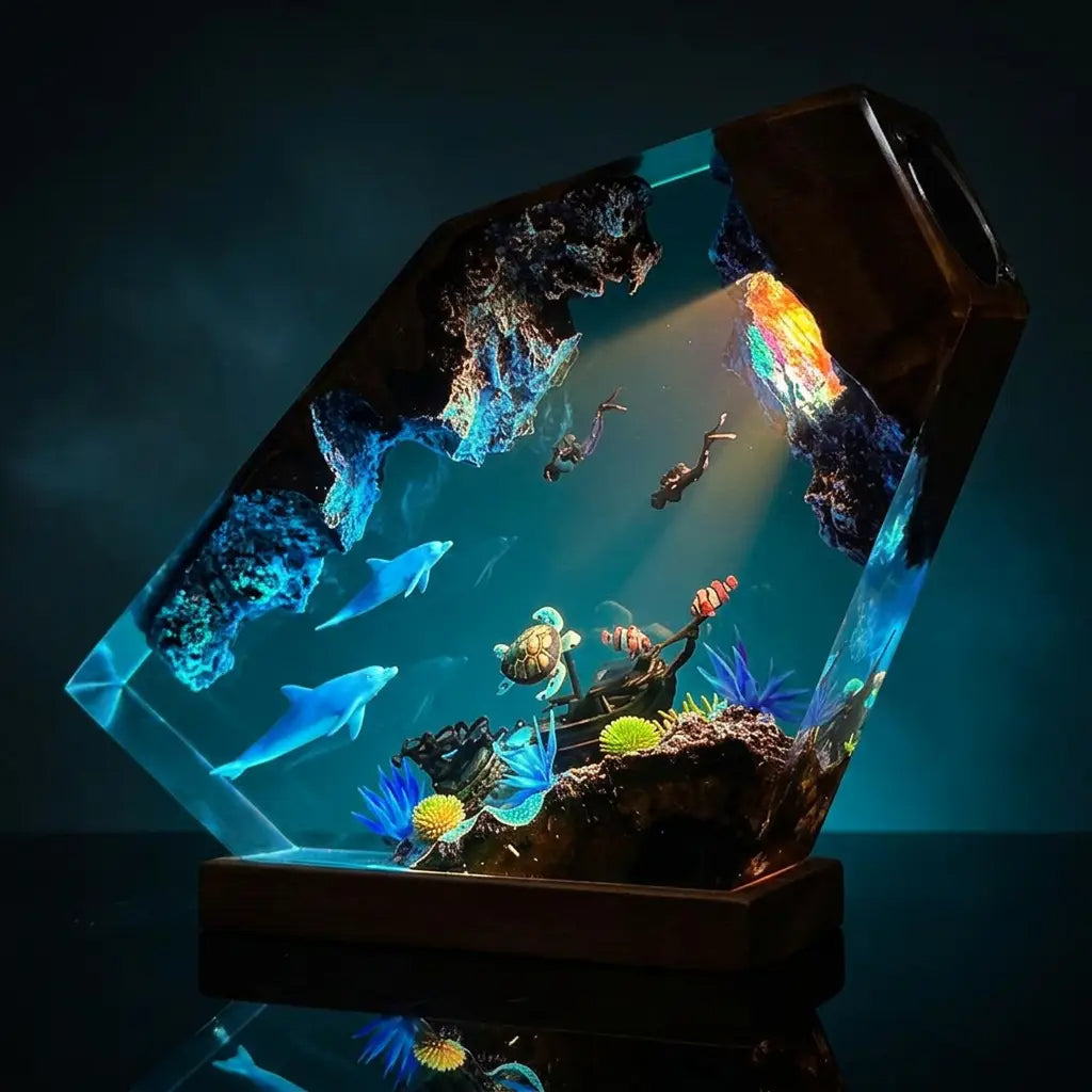 Worlds Within – Ocean & Galaxy Night Light (Ryan Handmade®) - Only 11 Left