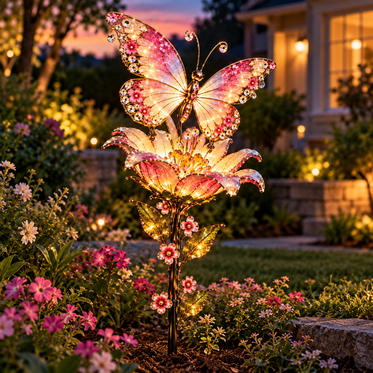 🦋FlutterBloom™ – Flapping Butterfly Solar Garden Light(✨Same as the video)