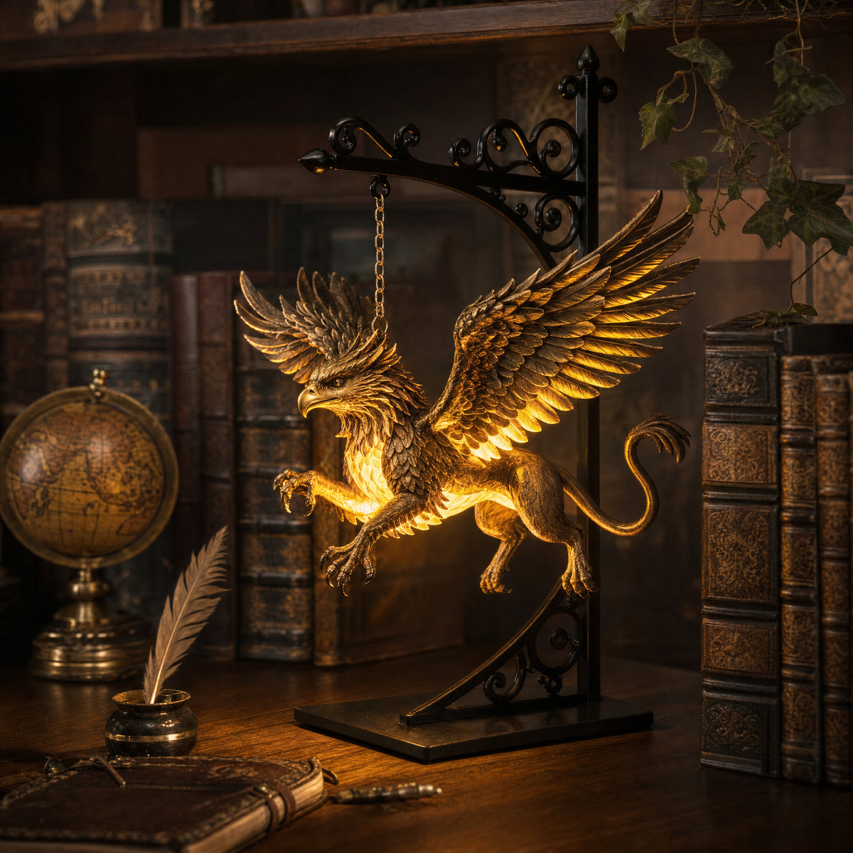 Mythic Lanterns — Glowing Creature Bookshelf Lamp