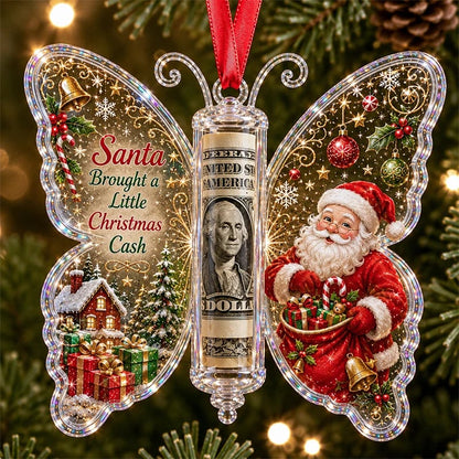 🦋💵 Adorno Mariposa Regalo Dinero de Navidad – Portadinero de Recuerdo Festivo 🎄✨