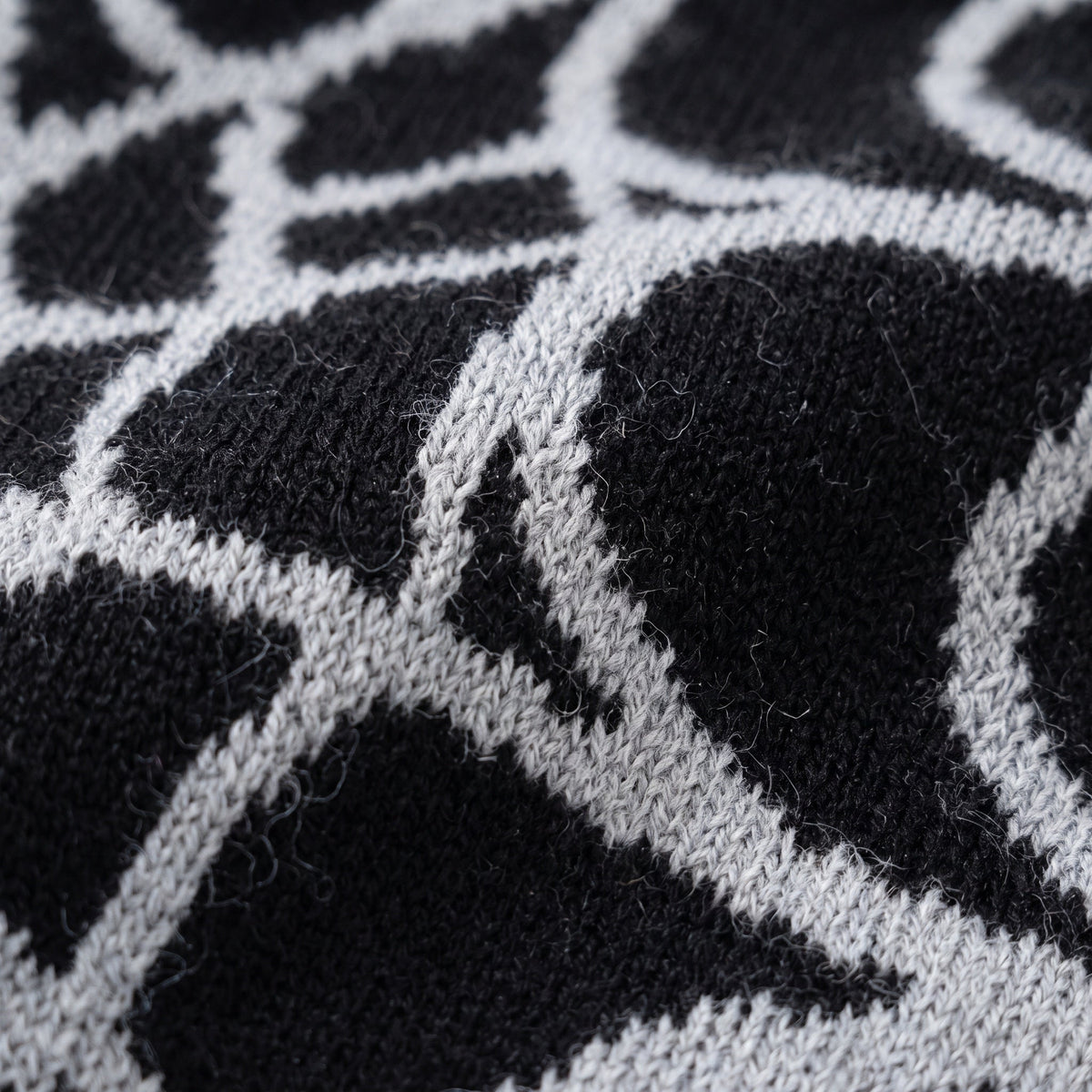 Macro of the two-tone jacquard knit web
