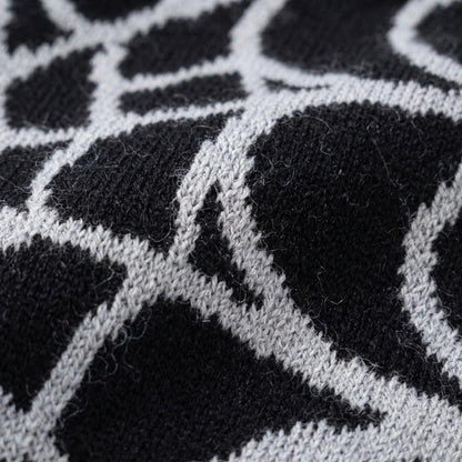Macro of the two-tone jacquard knit web