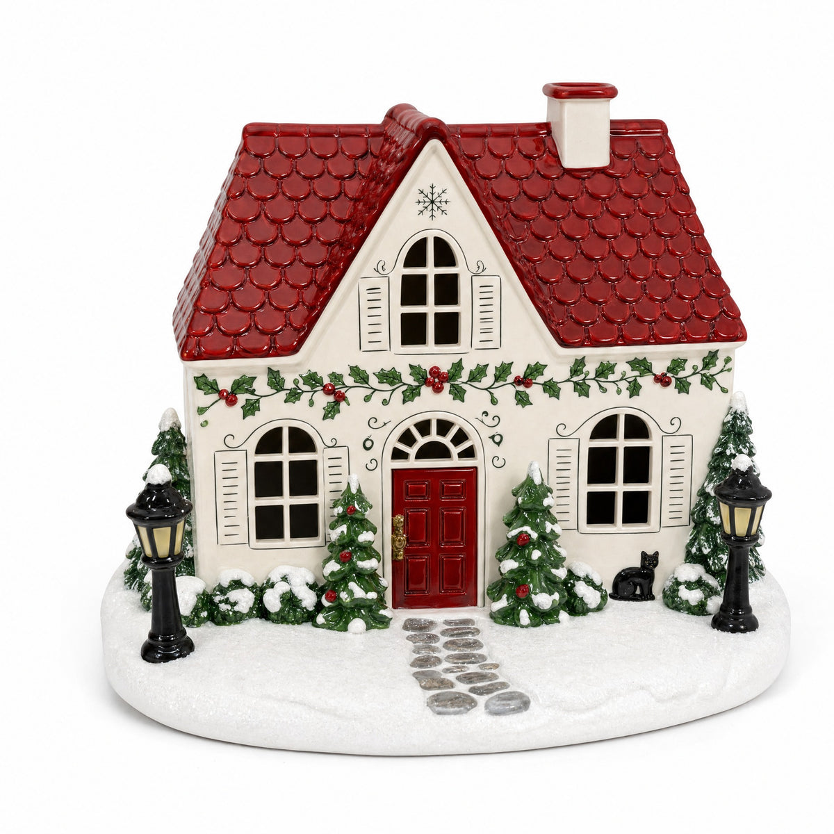 HearthGlow Christmas Cottage — Light-Up Aroma Diffuser