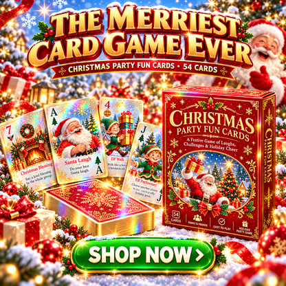 🃏 🎅 Christmas Party Fun Playing Cards -Make Your Christmas Game Night More Fun!