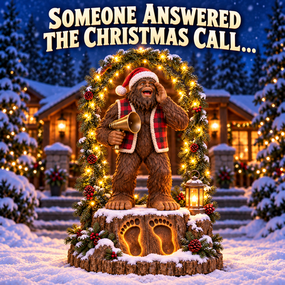 🎄 Bigfoot’s Christmas Call – Festival-Inspired Lighted Porch & Yard Display