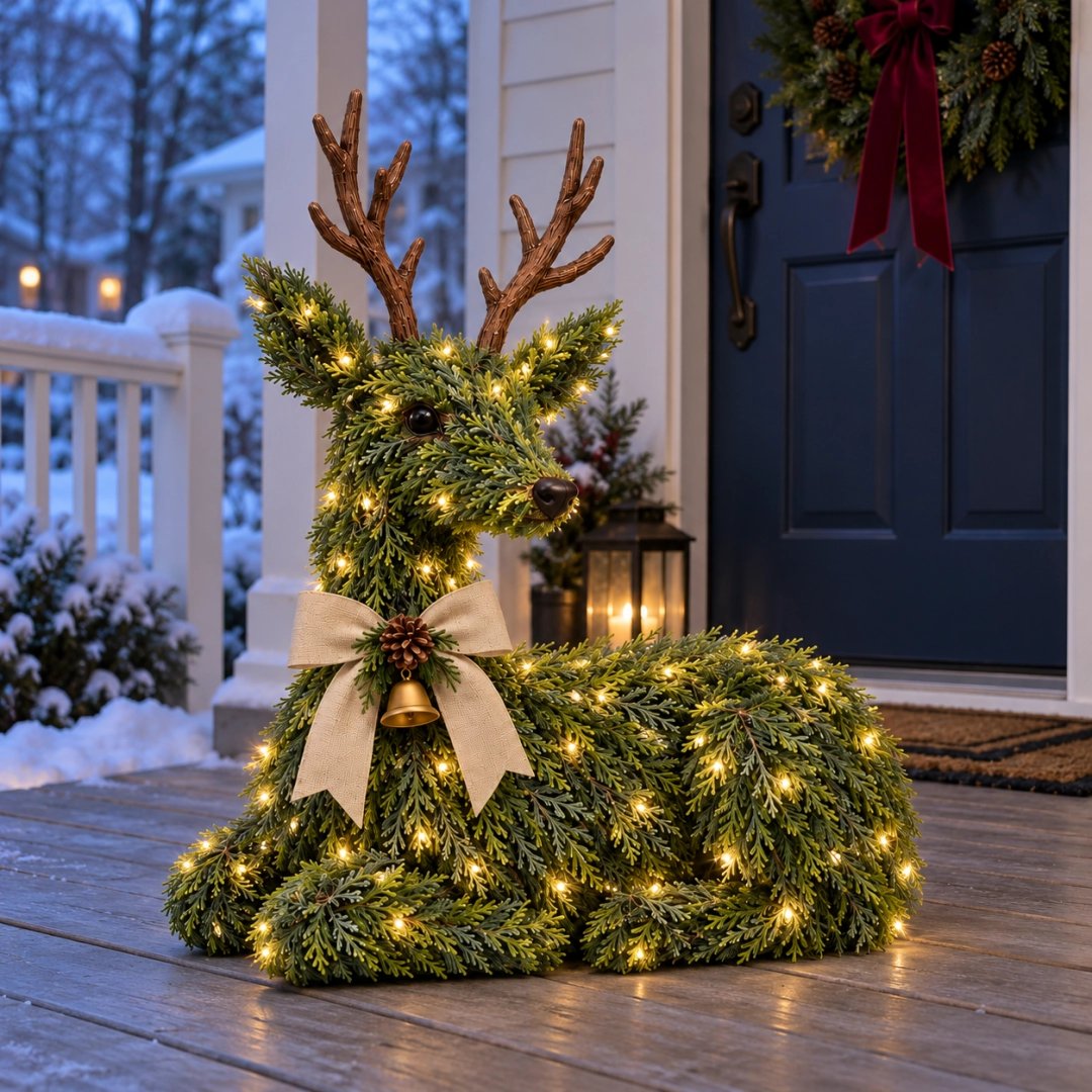 🦌Woodland Evergreen Reindeer™ Christmas Decoration-🎁A Charming Gift for Christmas Lovers