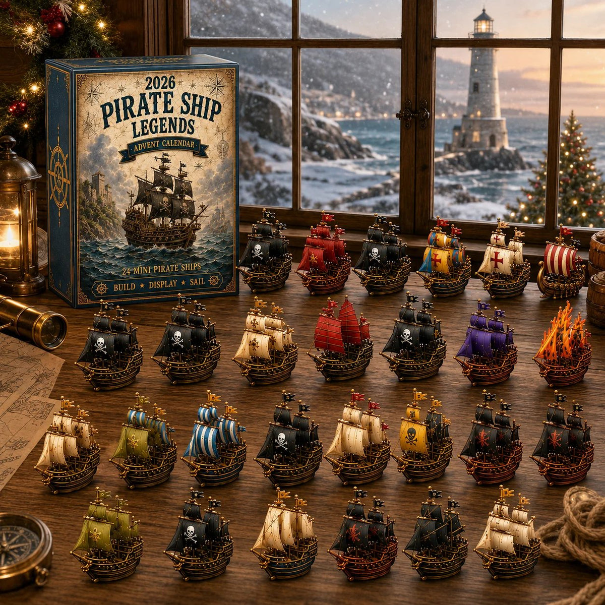 ⚓Pirate Ship Legends Advent Calendar 2026 –  Collector-Grade Miniature Ships