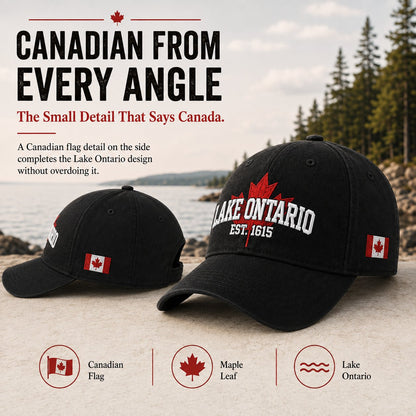 🍁Lake Ontario Forever – Heritage Embroidered Cap(❤Ultra-Breathable & Lightweight Comfort & Unisex Fit)