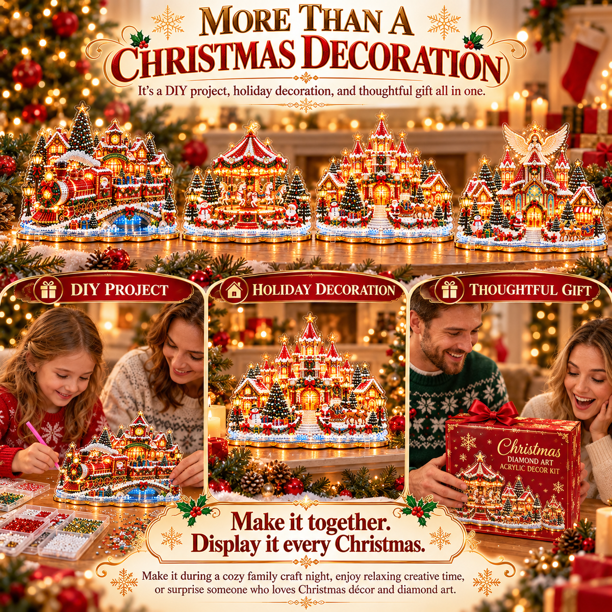 Christmas diamond art as a meaningful holiday activity and gift