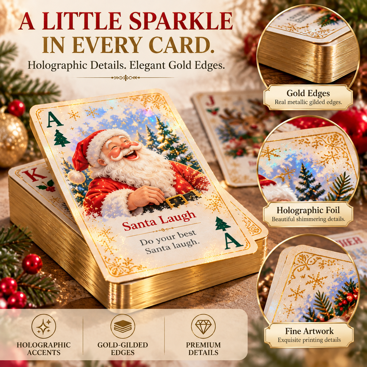 🃏 🎅 Christmas Party Fun Playing Cards -Make Your Christmas Game Night More Fun!