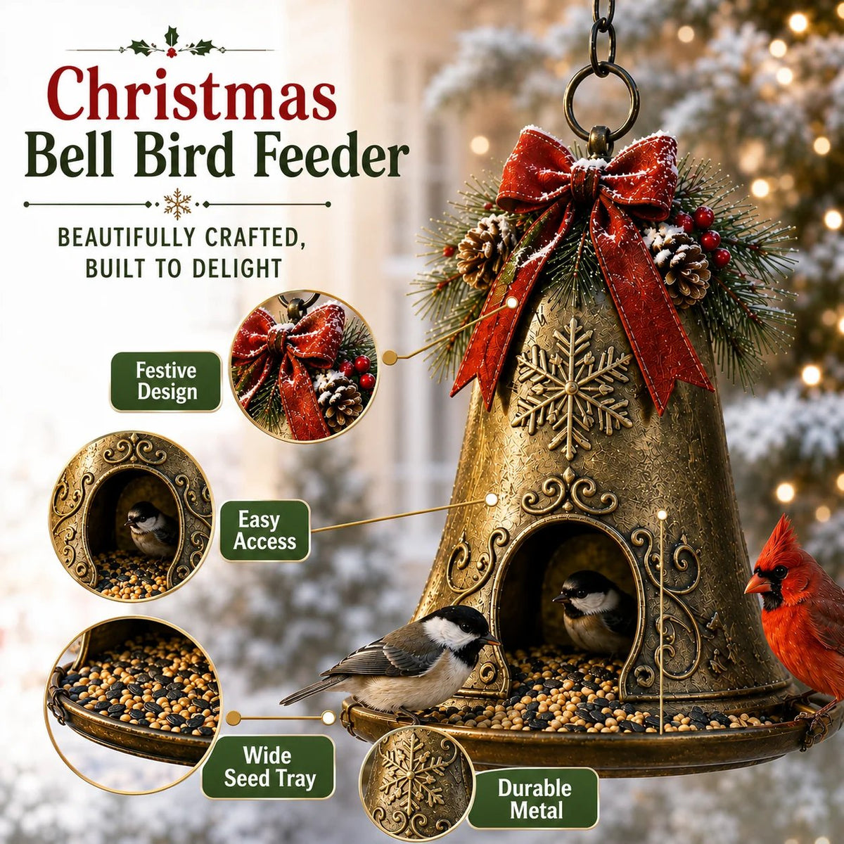 🔥Hängende Futterhäuschen für Wildvögel – 🎁Emotionales Geschenk für Tierliebhaber, Familie, Freunde, geliebte Menschen