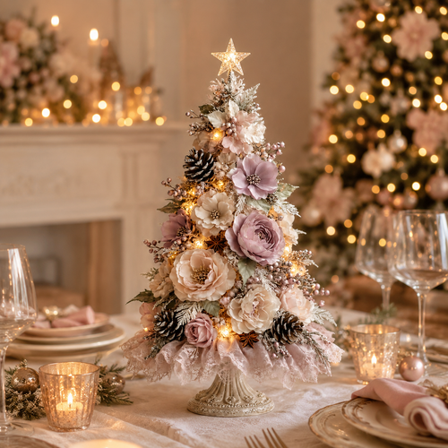 🌸Blush Blossom beleuchteter Weihnachtsbaum
