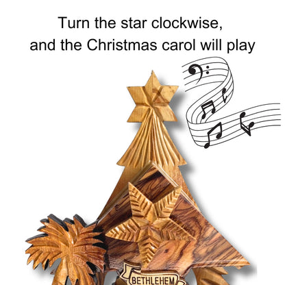 ✝️Holy Land BoxBethlehem Blessings™ Olive Wood Nativity Music Box
