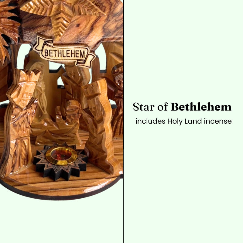 ✝️Holy Land BoxBethlehem Blessings™ Olive Wood Nativity Music Box