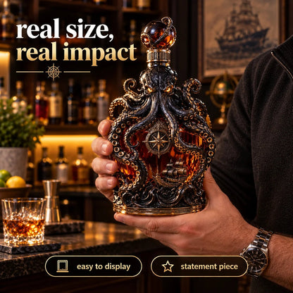 🥃Dark Abyss Kraken Decanter – Sculpted Collector Bottle for Home Bar & Gifting