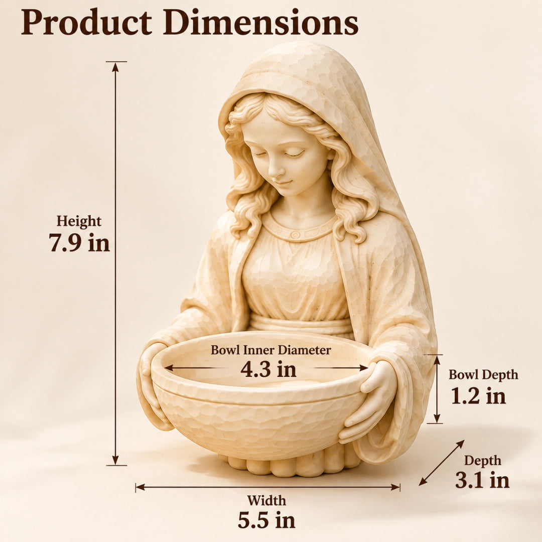 🕊️Grace in the Garden – Mary Wall-Mounted Bird Feeder