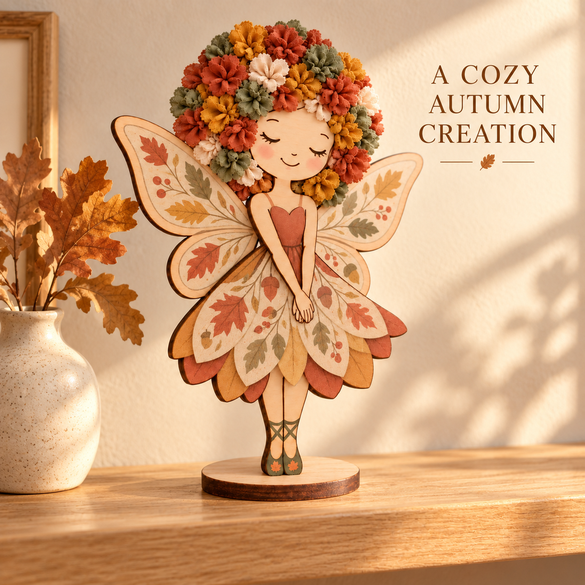 🧚✨DIY Flower Fairy Wooden Craft Kit – Create Your Own Fabric Flower Fairy