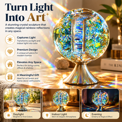 🌈 Crystal Light Sculpture™ – A Stunning Glass Art Piece That Creates Magical Rainbow Reflections