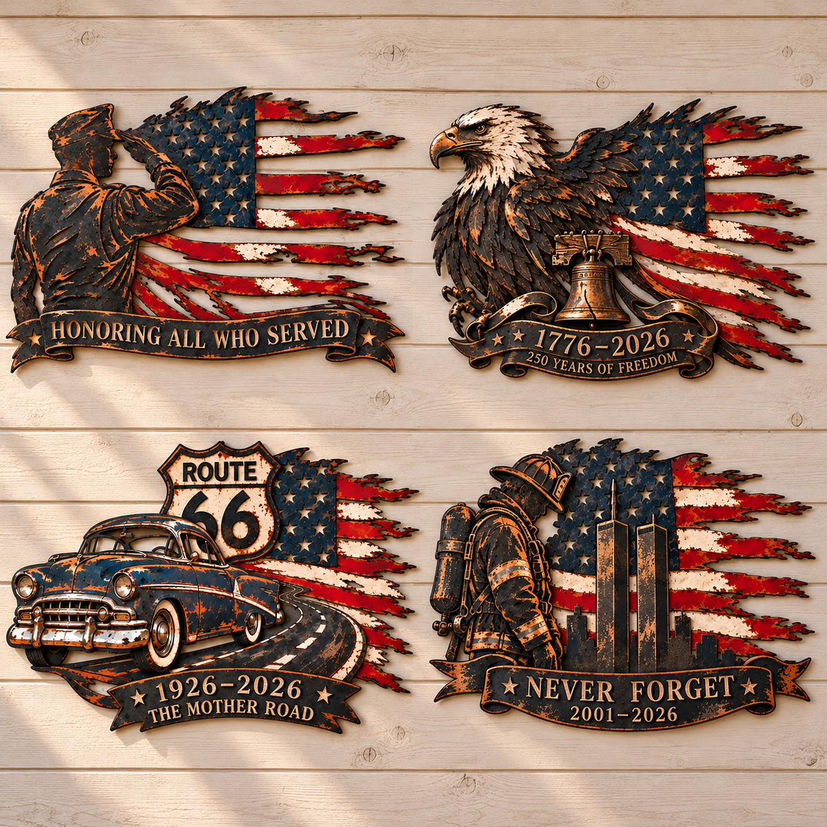 🇺🇸 Honor & Heritage – Patriotic Metal Wall Art Collection
