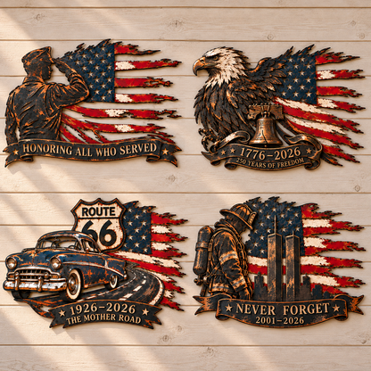 🇺🇸 Honor & Heritage – Patriotic Metal Wall Art Collection