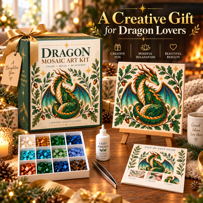 🐉✨ Enchanted Dragon™ DIY Mosaic Art Kit – A Magical Craft to Create & Display
