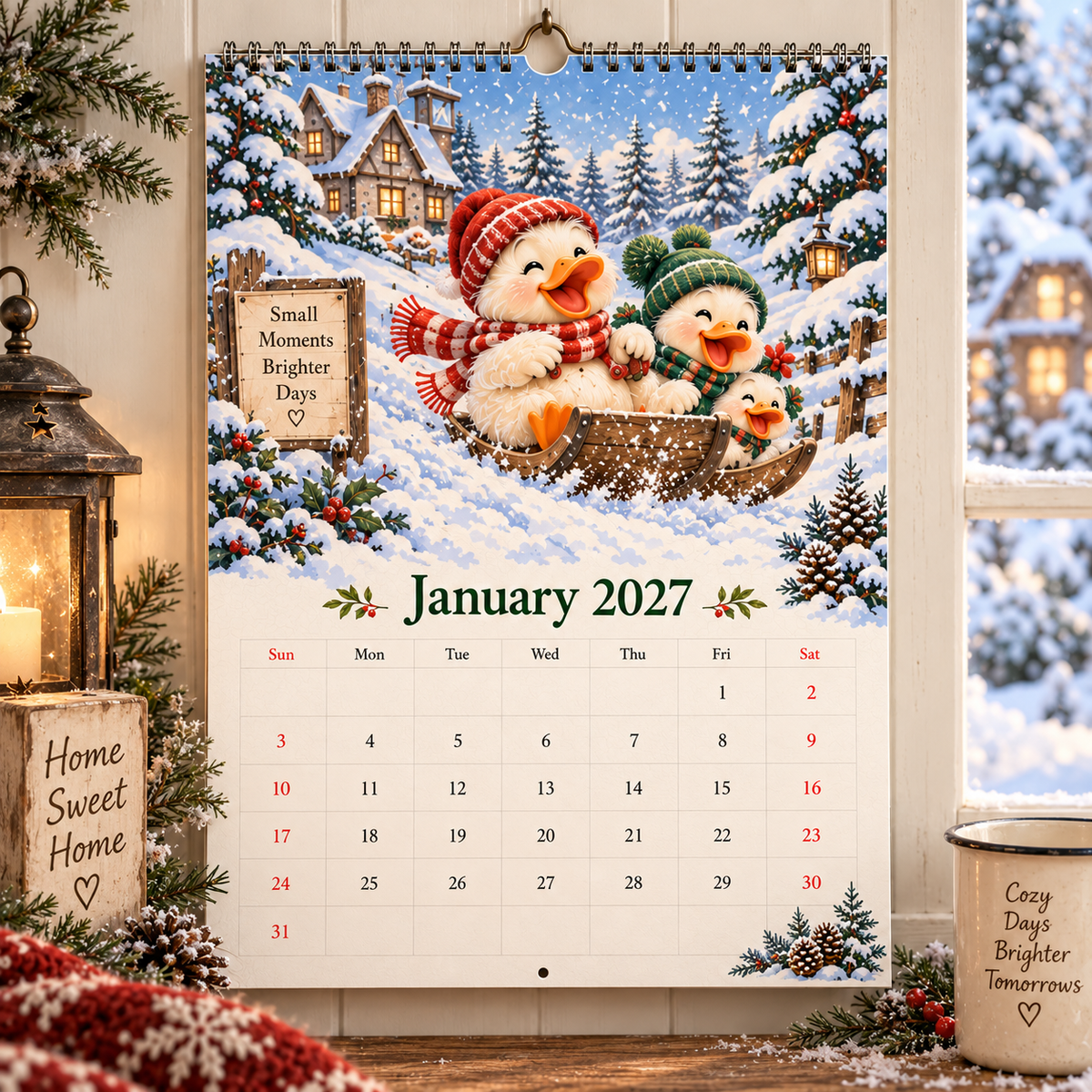 Duck Magic™ 2027 – 12 Month Illustrated Wall Calendar