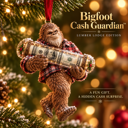 🎄👣 Bigfoot Cash Keeper™ – 15 Funny Christmas Cash Holder Ornaments 💵🎁
