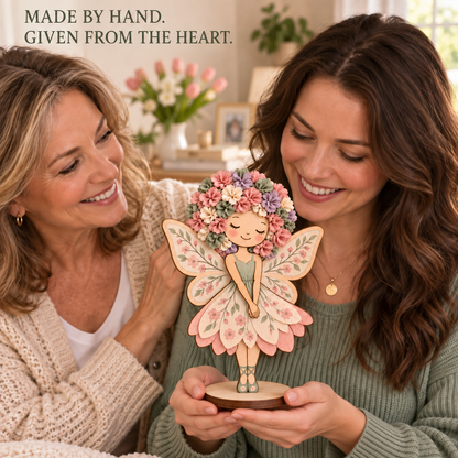 🧚✨DIY Flower Fairy Wooden Craft Kit – Create Your Own Fabric Flower Fairy