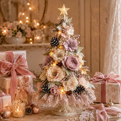 🌸Blush Blossom beleuchteter Weihnachtsbaum