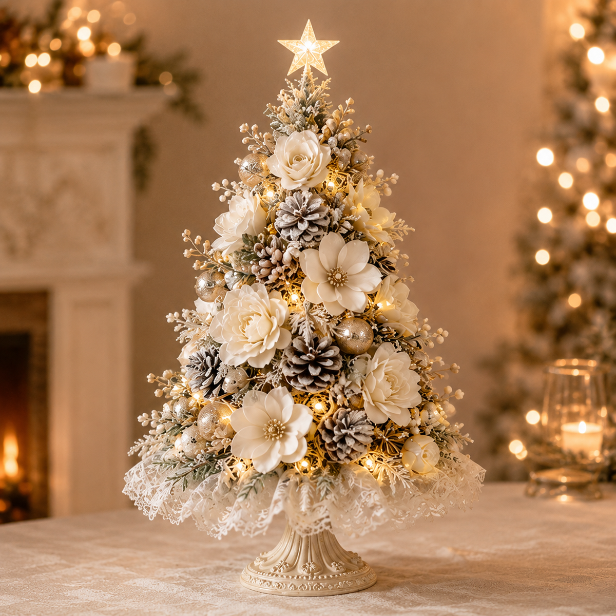🌸Blush Blossom beleuchteter Weihnachtsbaum