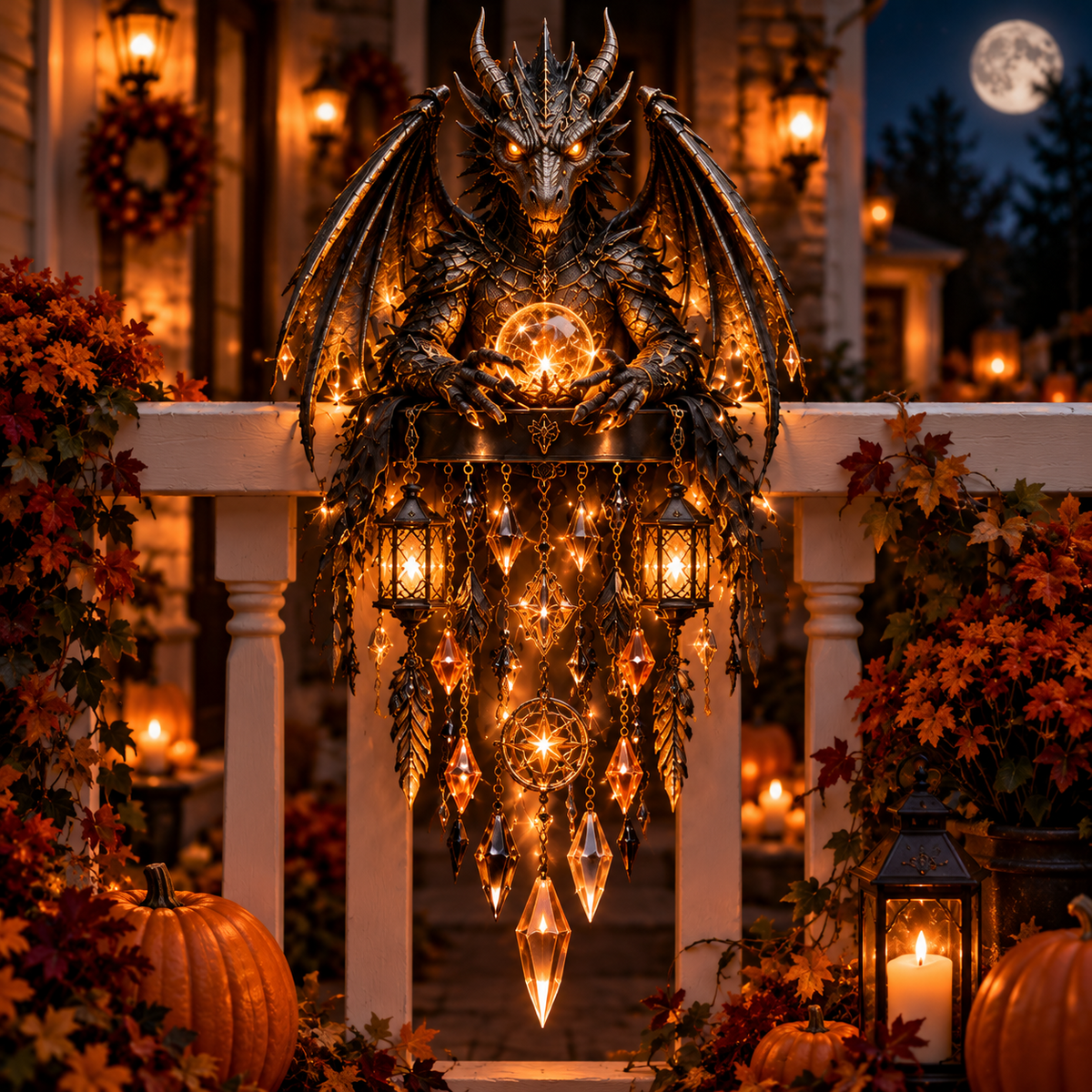 🎃Enchanted Halloween Guardian Cascade Light-✅Easy to assemble ✅Sturdiness