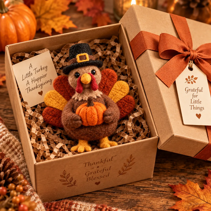 🔥🦃Whimsical Felt Turkey Ornament