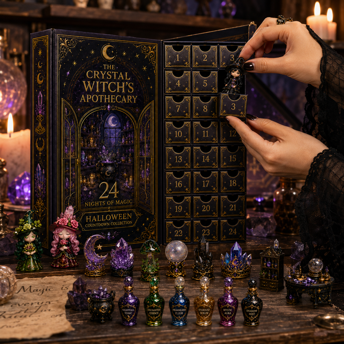 🔥Der Apotheken-Adventskalender der Kristallhexe 2026 – 24 magische Miniaturen für 24 Nächte
