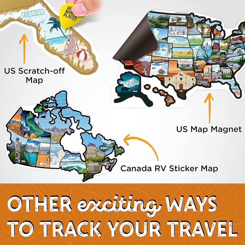 RV adventure state map