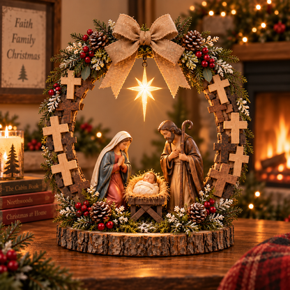 🔥😍Bethlehem’s Guiding Star | Lighted Nativity Tabletop Decor