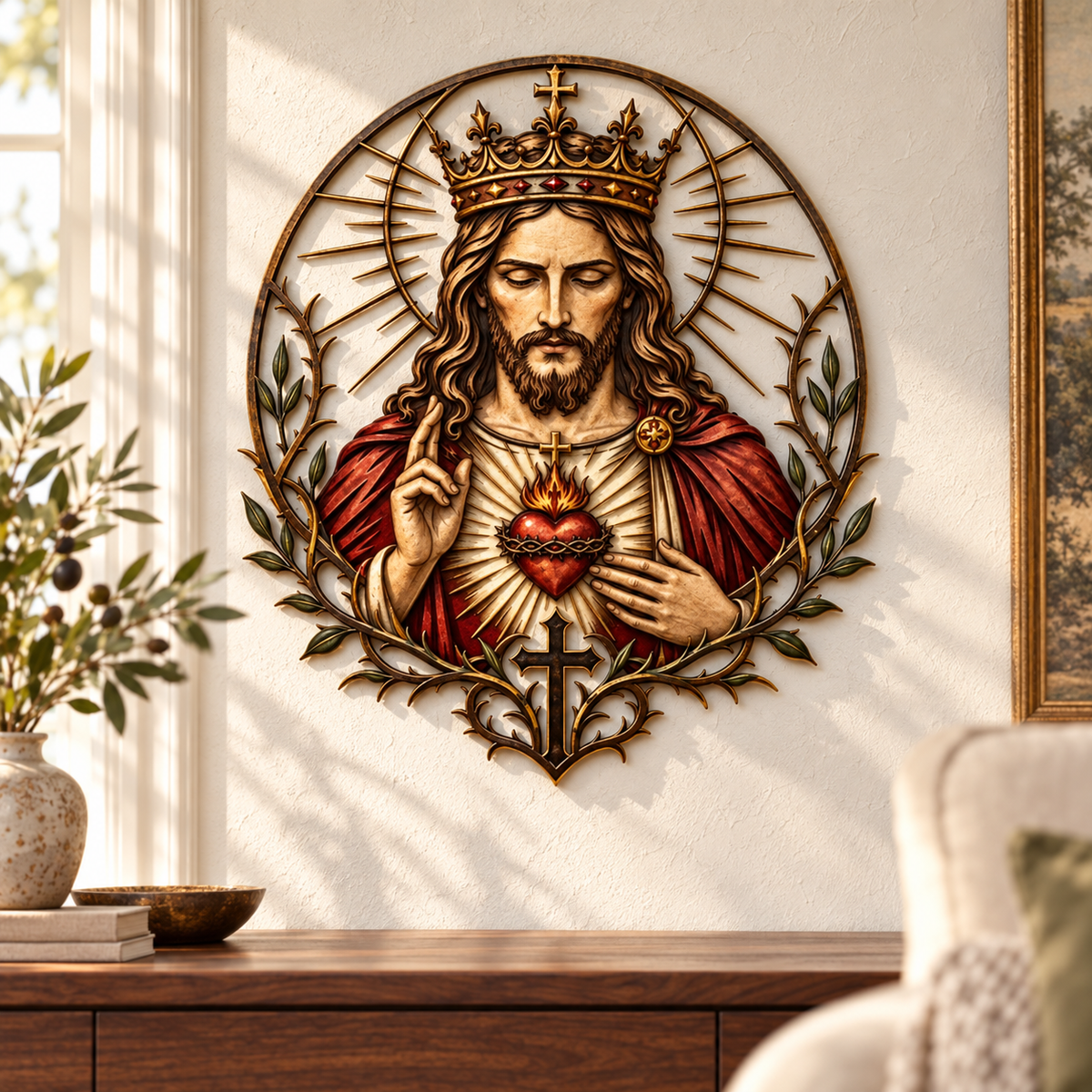 ✝️🙏Sacred Heart of Jesus Metal Wall Art