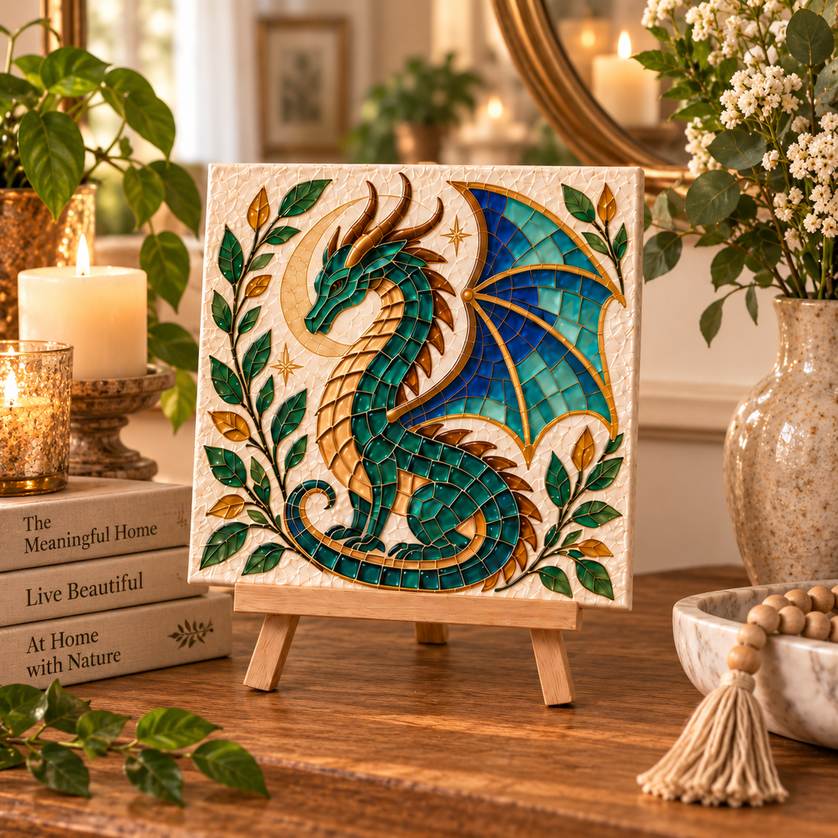 🐉✨ Enchanted Dragon™ DIY Mosaic Art Kit – A Magical Craft to Create & Display