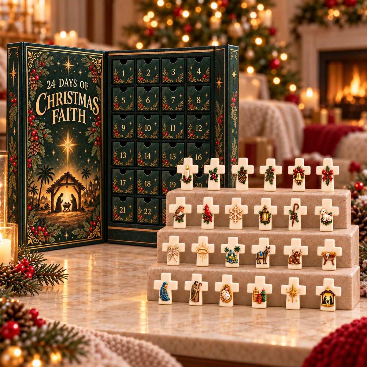 ✨✝️24 Days of Christmas Faith – Mini Cross Advent Calendar