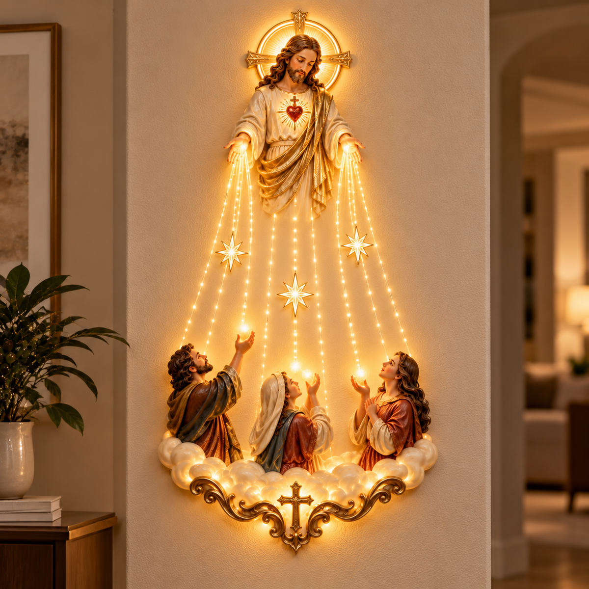 ✝️✨Light of Hope™ Sacred Heart Jesus Wall Light