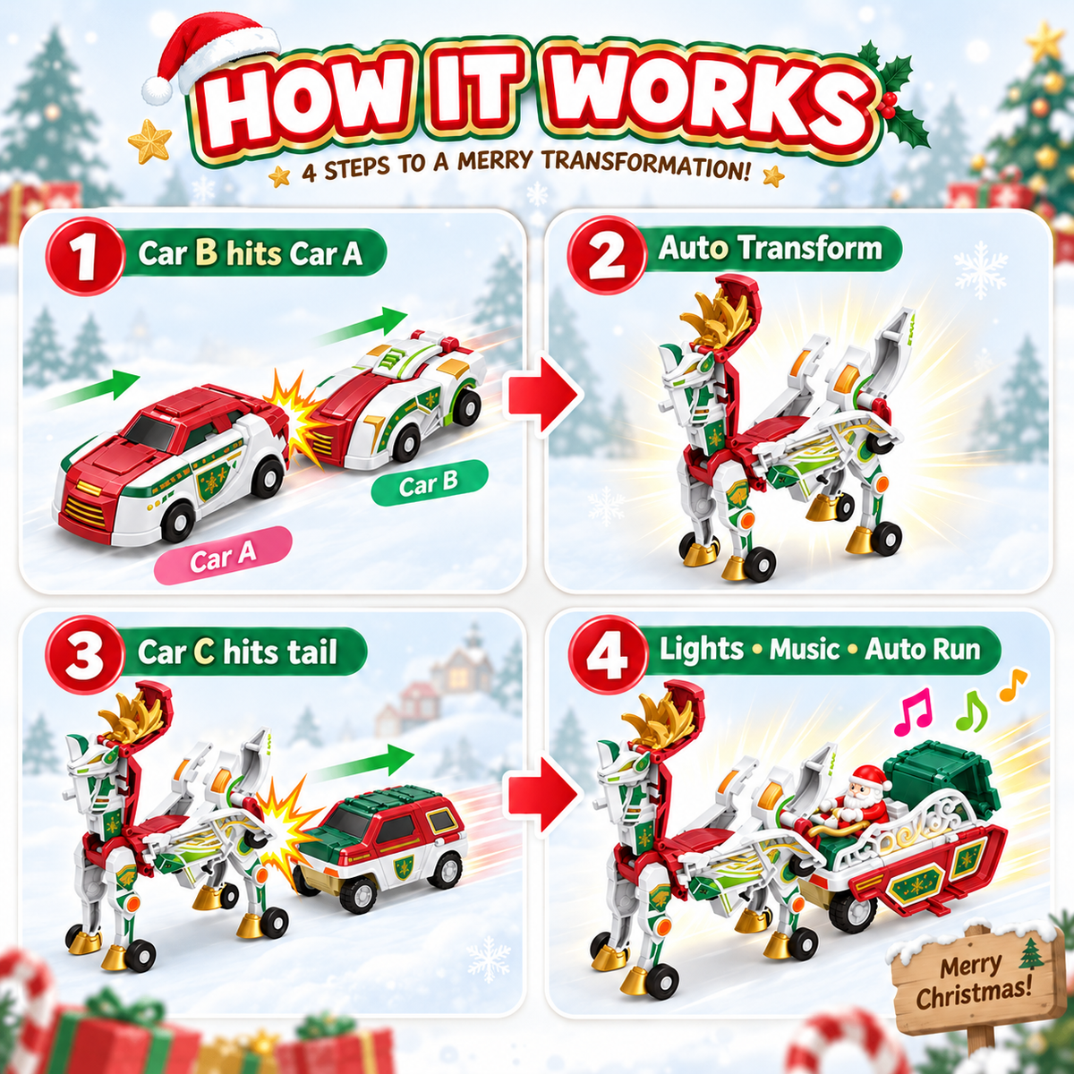 Magnetic Collision Transformable Car Toy
