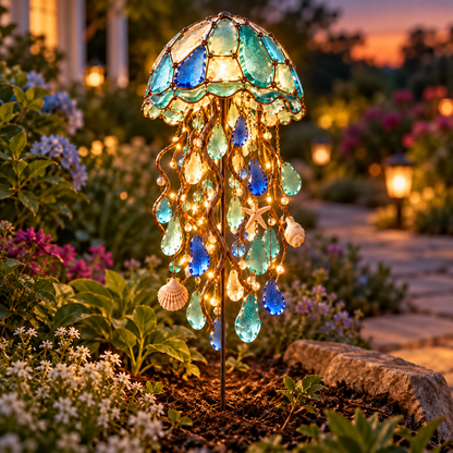🌊✨Ocean Whispers – Solar Jellyfish Garden Light