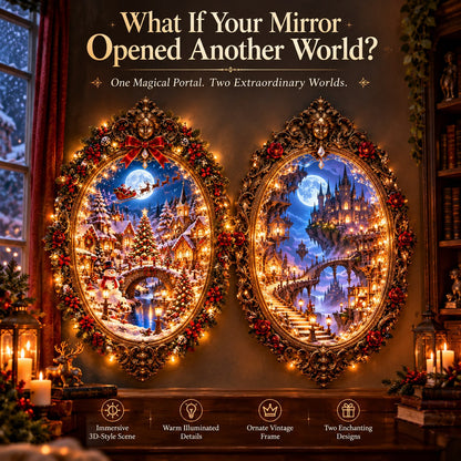 ✨Enchanted Christmas Village™ – Magical Lighted Christmas Wall Art