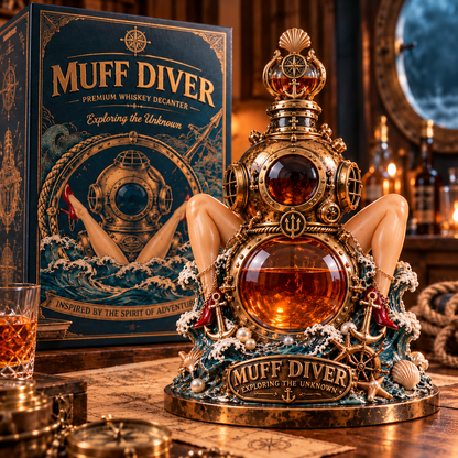 ⚓🥃 MUFF DIVER™ – Naughty Deep-Sea Diver Whiskey Decanter with Sexy Pin-Up Legs & Premium Collector's Gift Box 🔥