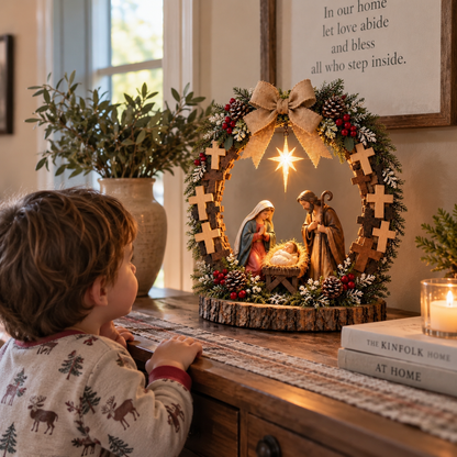🔥😍Bethlehem’s Guiding Star | Lighted Nativity Tabletop Decor