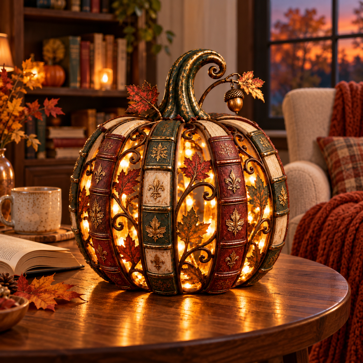 🎃Once Upon an Autumn – Book Pumpkin Lantern✨