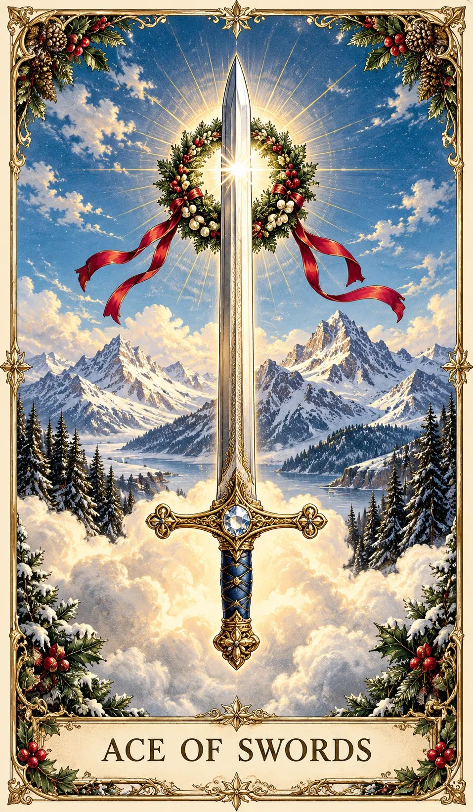 🔥The Enchanted Holiday Tarot – 78 Cards & 12 Days of Rituals🎉