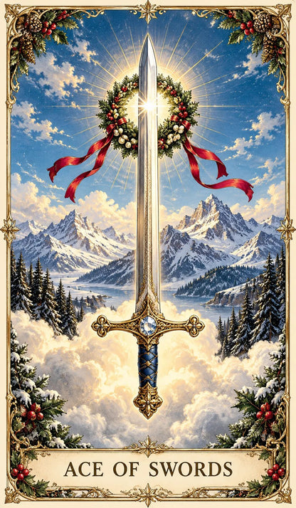 🔥The Enchanted Holiday Tarot – 78 Cards & 12 Days of Rituals🎉